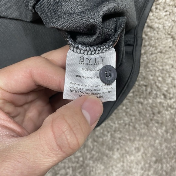 NEW BYLT Premium Basics Mens Large Executive Fit Gray Stretch SS Button Up NWT - Picture 8 of 8